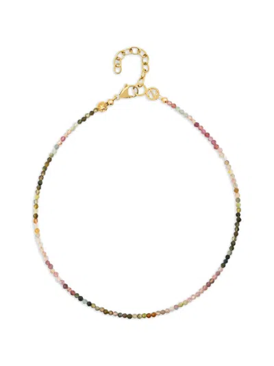 Nialaya Jewelry Beaded Tourmaline Necklace In Pink