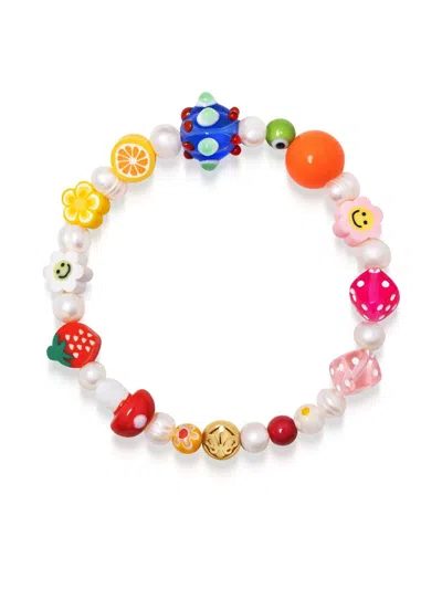 Nialaya Jewelry Berry Pearl Bracelet In Gold