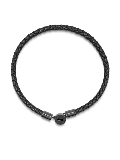 Nialaya Jewelry Braided Cord Bracelet In Black
