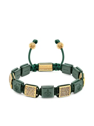 Nialaya Jewelry Ceramic Flatbead Bracelet In Green