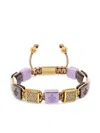 Nialaya Jewelry Ceramic Flatbead Bracelet In Purple