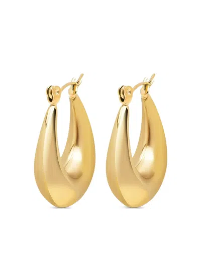 Nialaya Jewelry Clasp Hoop Earrings In Gold