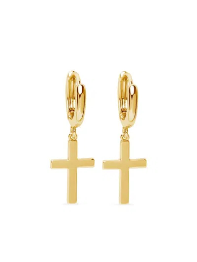 Nialaya Jewelry Cross Dangling Earrings In Gold