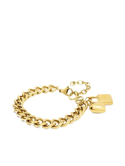 Nialaya Jewelry Cuban-chain Charm Bracelet In Gold