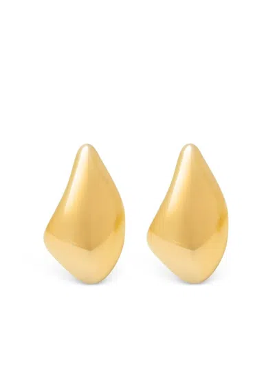 Nialaya Jewelry Domed-design Post-back Earrings In Gold