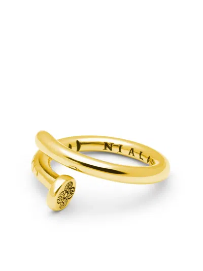 Nialaya Jewelry Dorje Engraved Nail Ring In Gold