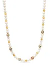 Nialaya Jewelry Evil Eye Beaded Necklace In Gold