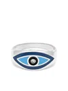 Nialaya Jewelry Evil Eye Ring In 银色