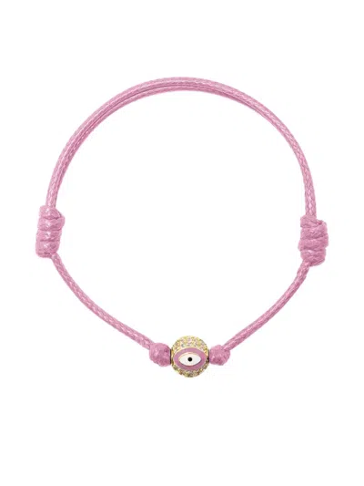 Nialaya Jewelry Evil Eye String Bracelet In Pink