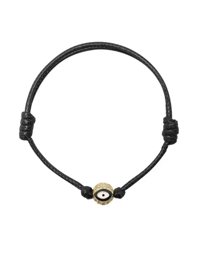 Nialaya Jewelry Evil Eye String Bracelet In Black