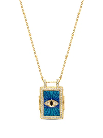 Nialaya Jewelry Evil-eye Pendant Necklace In Neutral