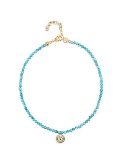 Nialaya Jewelry Evil-eye Turquoise Necklace In Multi