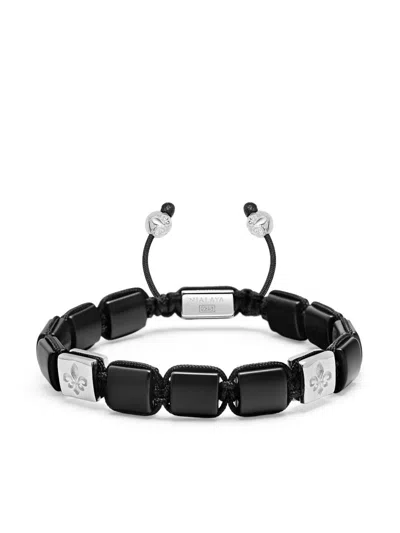 Nialaya Jewelry Flatbead Bracelet In Black