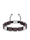 Nialaya Jewelry Flatbead Bracelet In Dark Red