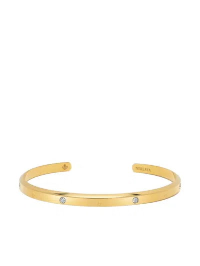 Nialaya Jewelry Fleur De Lis Open Cuff In Gold