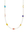 Nialaya Jewelry Flower-beads Pearl Necklace In Nude