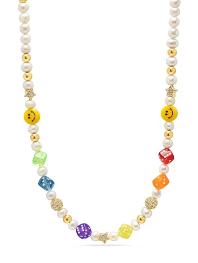 Nialaya Jewelry Freshwater-pearl Beaded Necklace In Gold
