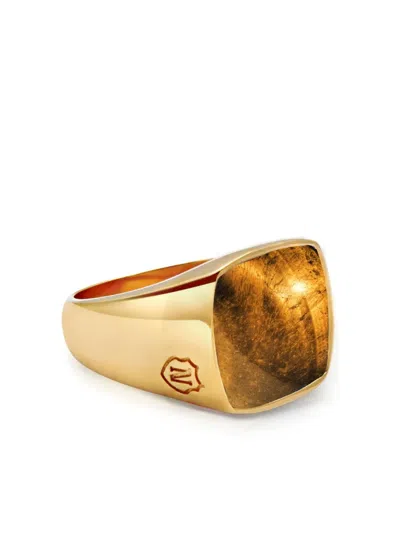 Nialaya Jewelry Gemstone-detail Signet Ring In Gold