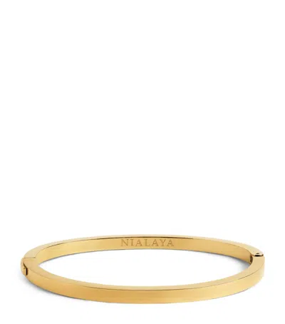 Nialaya Jewelry Gold-plated Simplicity Bangle