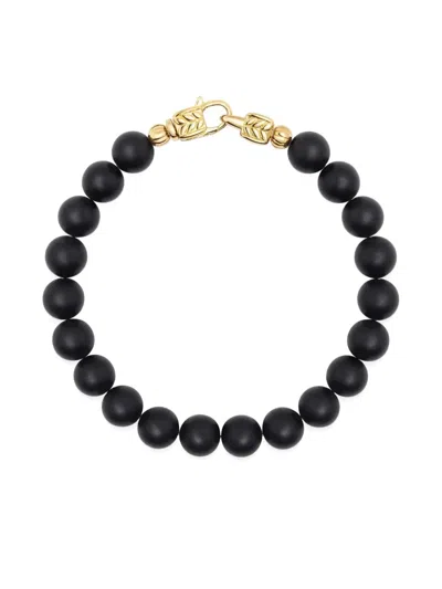 Nialaya Jewelry Healing Onyx Bracelet In Black