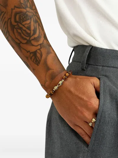 Nialaya Jewelry Healing Tiger Eye Beaded Bracelet In Brown