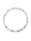 Nialaya Jewelry Howlite Beaded Bracelet In White