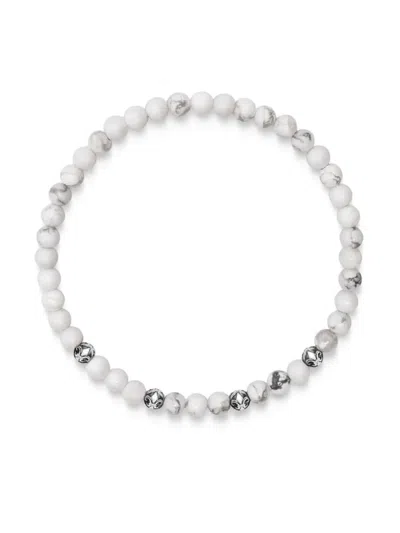 Nialaya Jewelry Howlite Beaded Bracelet In White
