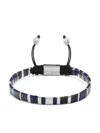 Nialaya Jewelry Logo-engraved Beaded Bracelet In Blue
