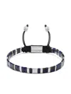 Nialaya Jewelry Logo-engraved Beaded Bracelet In Blue