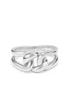Nialaya Jewelry Logo-engraved Knotted Ring In Silver