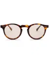 Nialaya Jewelry Malibu Round-frame Sunglasses In Brown