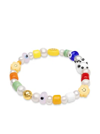Nialaya Jewelry Panda Pearl Bracelet In White