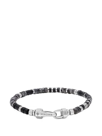 Nialaya Jewelry Onyx Heishi Bracelet In Multi