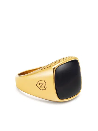 Nialaya Jewelry Onyx Signet Ring In Gold