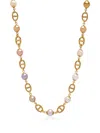 Nialaya Jewelry Pearl-mariner Chain Necklace In Gold