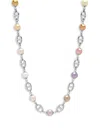 Nialaya Jewelry Pearl-mariner Chain Necklace In Silver