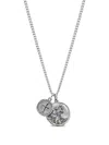 Nialaya Jewelry Saint Christopher Double-medallion Necklace In Metallic