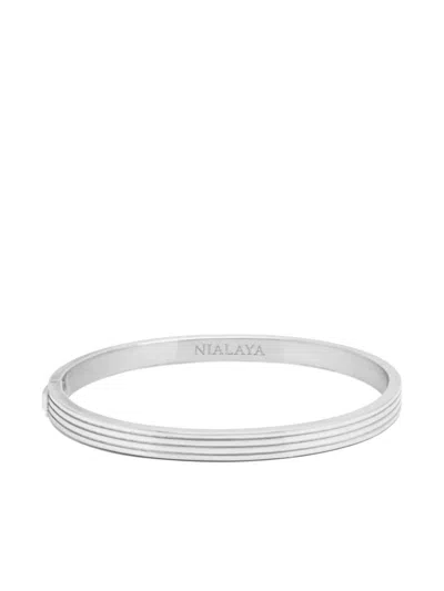 Nialaya Jewelry Sculpted Bracelet In Silver