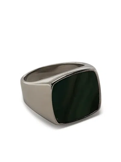 Nialaya Jewelry Silver-plated Jade Ring