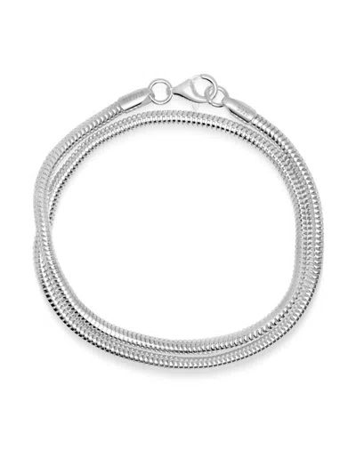 Nialaya Jewelry Silver Wrap-around Chain Bracelet