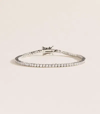 Nialaya Jewelry Silver-plated Mini Tennis Bracelet In Pattern