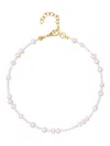 Nialaya Jewelry St. Tropez Pearl Choker Necklace In White