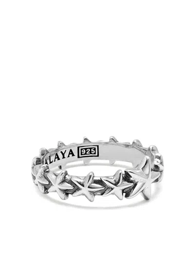 Nialaya Jewelry Star-engraved Ring In Silver