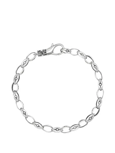 Nialaya Jewelry Star-link Sterling-silver Bracelet In Metallic