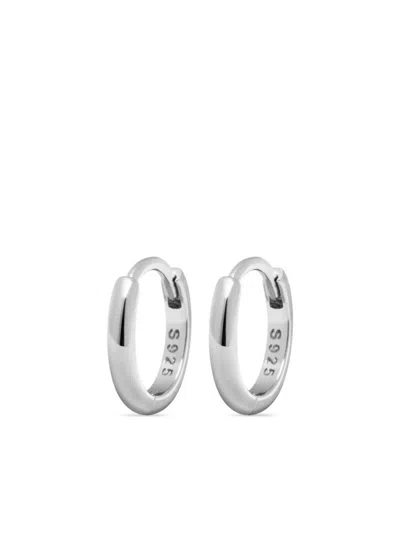 Nialaya Jewelry Sterling Silver Hoop Earrings In Metallic