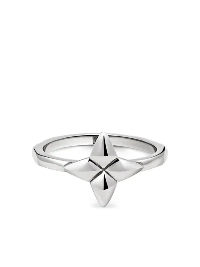 Nialaya Jewelry Sterling Silver Star-shaped Ring In Metallic