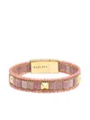 Nialaya Jewelry Stud-embellishment Rhodonite Bracelet In Pink