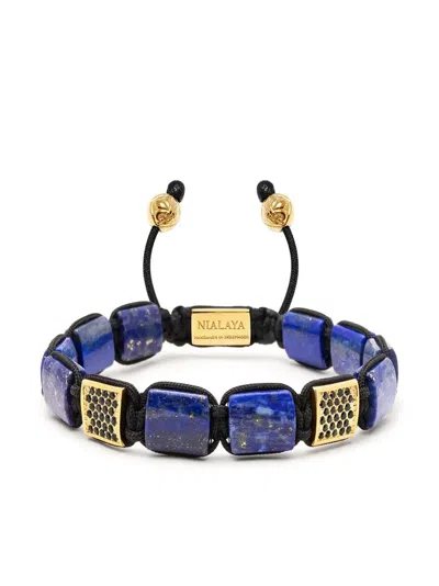Nialaya Jewelry The Cz Beaded Bracelet In Blau