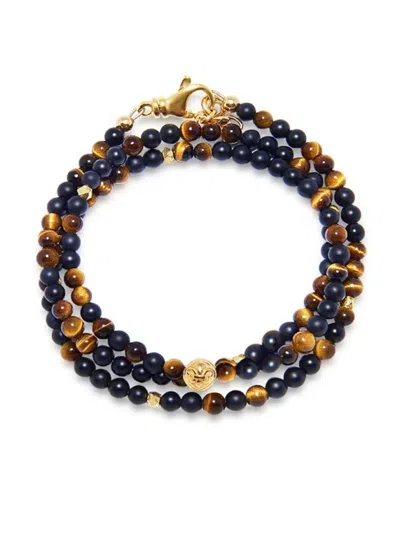 Nialaya Jewelry The Mykonos Beaded Bracelet In Brown