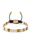 Nialaya Jewelry Tila-beads Marbled Bracelet In Gold